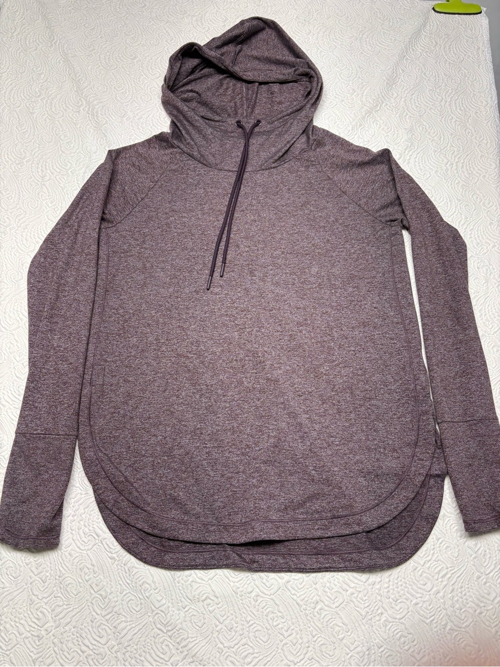 Athleta Heathered Plum Hooded Top